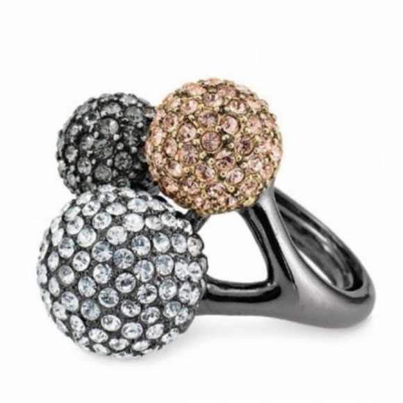 Stella & Dot Jewelry - :: Stella & Dot Hematite Soiree Trio Ring